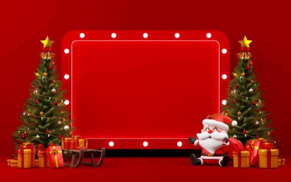 Billboard Advertisement Christmas Illustrations