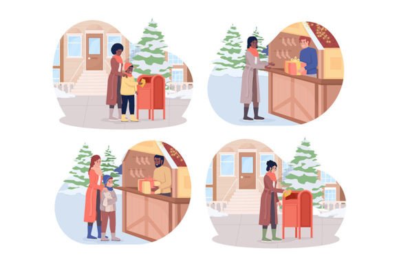 Christmas Activities Illustrations for Handmade Creations