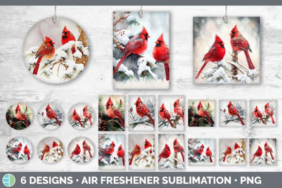Christmas Cardinal Air Freshener Illustration