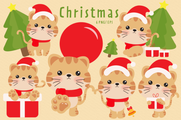 Christmas Cat Character Illustration Review
