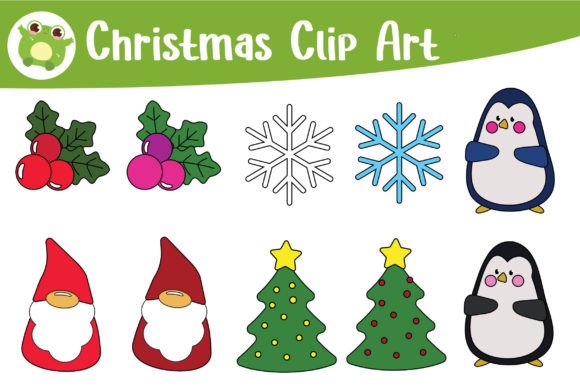 Christmas Clip Art Bright 20 Illustrations for Handmade Creations