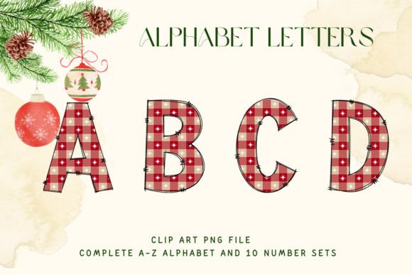 Christmas Doodle Alphabet Sublimation1 for Local Branding