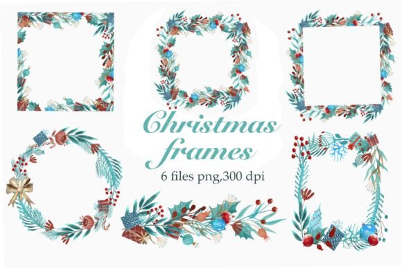 Christmas Frames Illustrations for Branding and Marketing