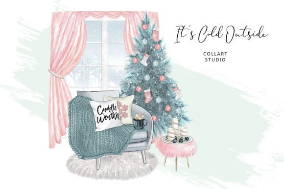 Christmas Illustrations for Cozy Home Branding