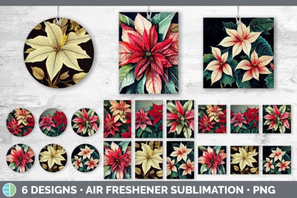 Christmas Poinsettia Air Freshener Illustration