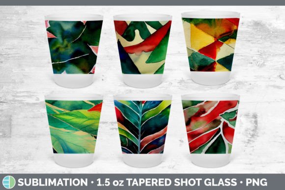 Christmas Shot Glass Sublimation Shot Illustrations for Local Branding