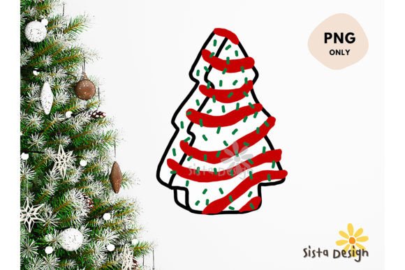 Christmas Tree Cake Sublimation PNG1 for Illustrations