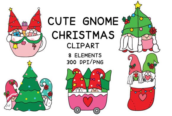 Gnome Christmas Cute Cartoon Character Illustration