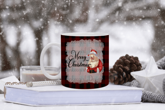 Merry Christmas Santa Mug Wrap Illustration