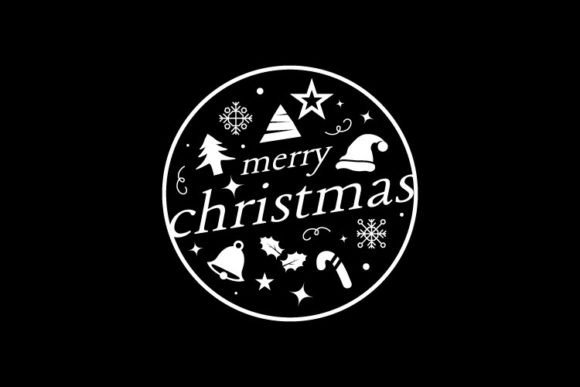 Merry Christmas Word Art Illustration for Creative Projects