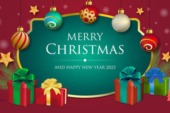 Realistic Christmas Gift Box Background Illustrations