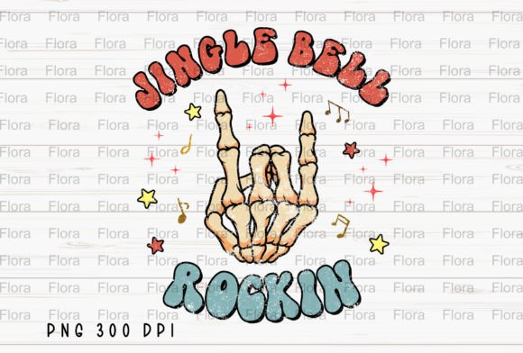 Retro Jingle Bell Rockin Christmas PNG for Illustrations