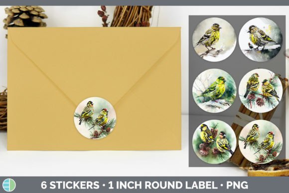 Siskin Christmas Stickers Sticker 1in Review