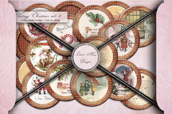 VINTAGE CHRISTMAS VOL.3 Illustrations for Seasonal Content